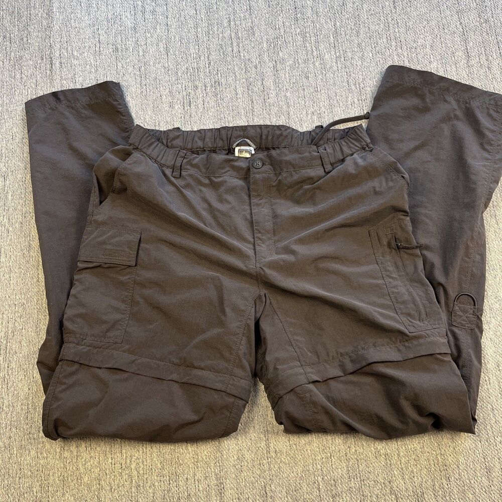 The North Face Womens Convertible Hiking Pants M Regular Gray Cargo Zip Off M/M
